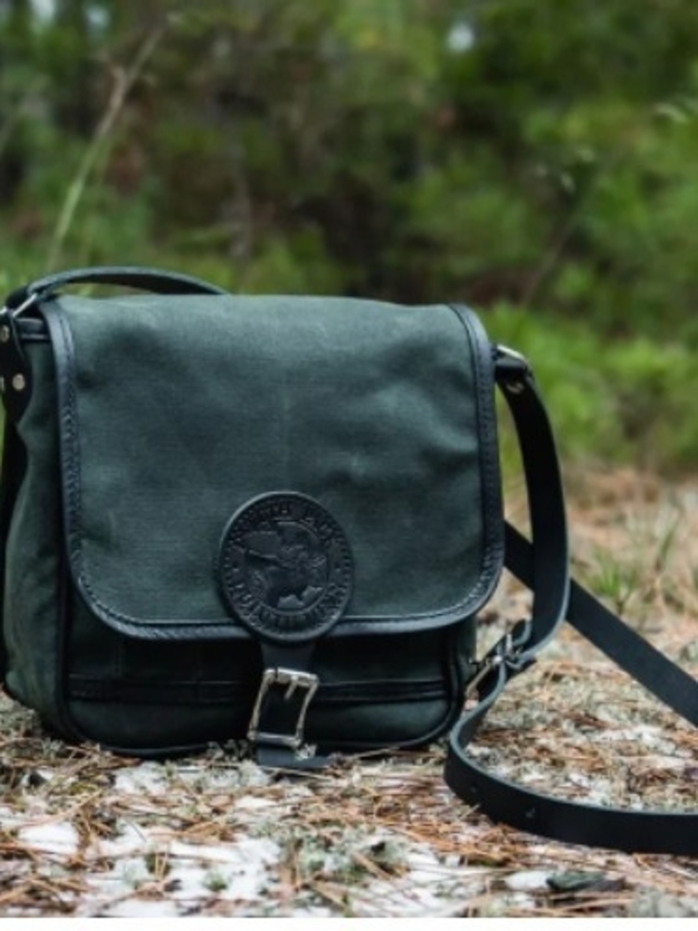 Duluth Pack Haversack Canvas Leather Messenger Bag Black